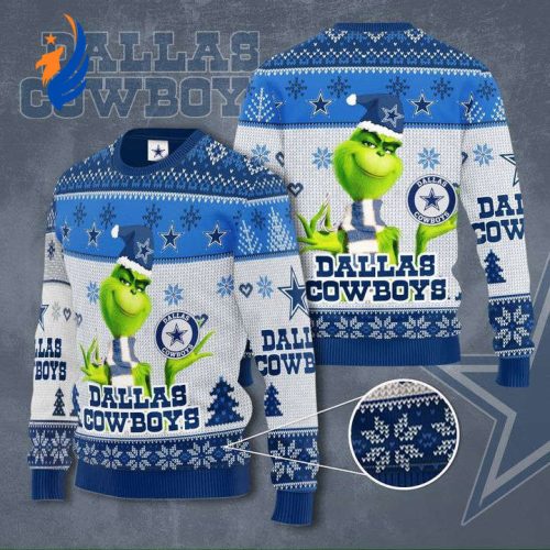 Grinches Dallas Cowboys Ugly Christmas Sweater, All Over Print Sweatshirt Grinches Dallas Cowboys Ugly Christmas Sweater, All Over Print Sweatshirt