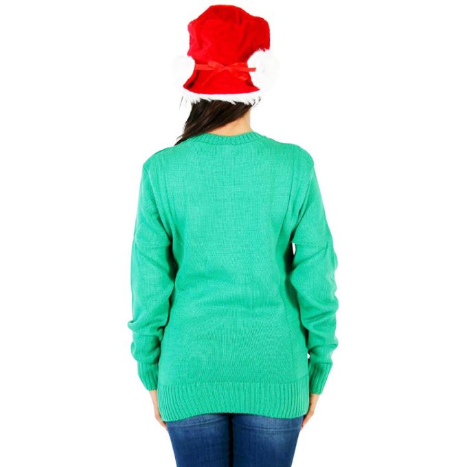 Grinches Face Dr Seuss Ugly Christmas Sweater Knit Wool Sweater