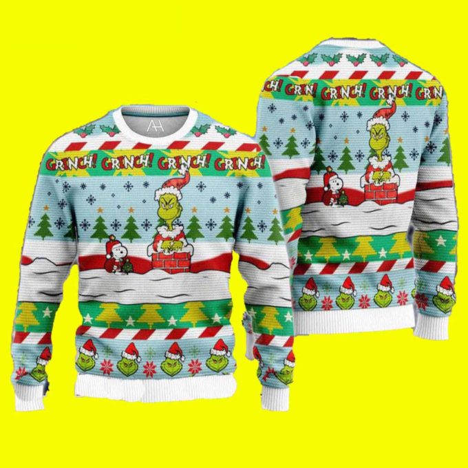 Grinches Grinches Grinches With Snoopy Ugly Christmas Sweater
