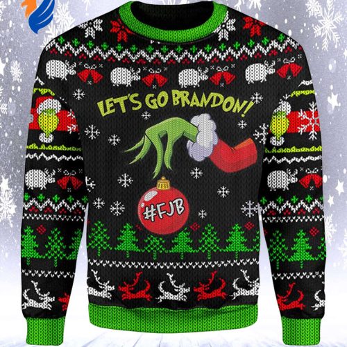 Grinches Hand Holding Fjb Let’S Go Brandon Christmas Sweater Grinches Hand Holding Fjb Let’S Go Brandon Christmas Sweater