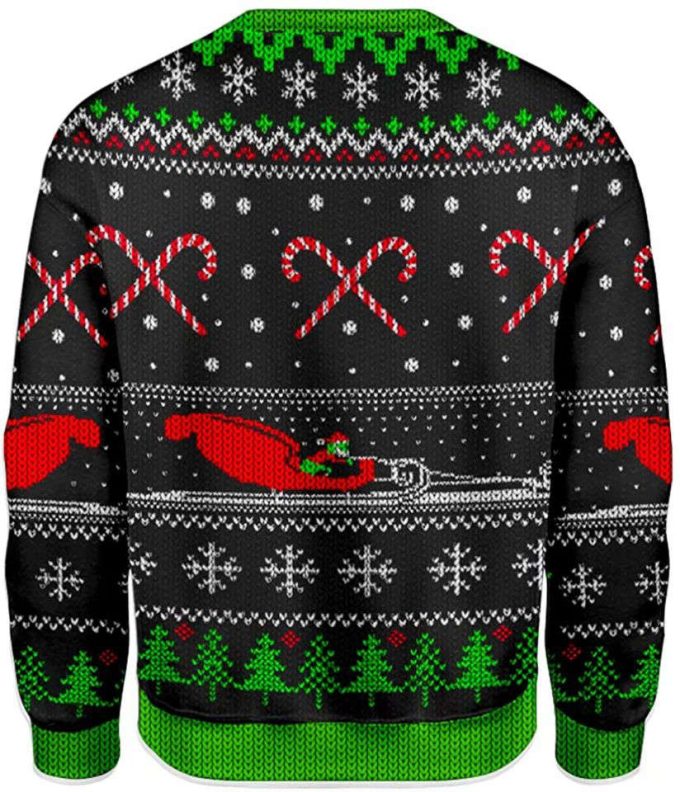 Grinches I Hate Morning People 3D All-Over Knitting Pattern Full Printed Sweatshirt Fake Ugly Christmas Sweater