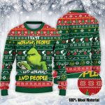 Grinches I Hate Morning People And Mornings And People Ugly Knitted Christmas Sweatshirt,Xmas Sweater,Christmas Sweater,Ugly Christmas Sweater