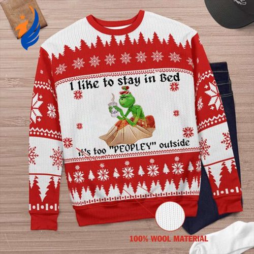 Grinches I Like To Stay In Bed Red Christmas Ugly Sweater Funny Christmas Sweaters Gift Ideas Grinches I Like To Stay In Bed Red Christmas Ugly Sweater Funny Christmas Sweaters Gift Ideas