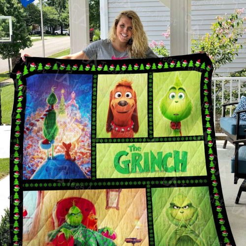 Grinches Quilt Blanket, Christmas Gift, Perfect Holiday Gift, Cozy Gift for All Occasions