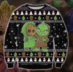 Groot And Grinches Funny Christmas Ugly Sweater Groot And Grinches Funny Christmas Ugly Sweater