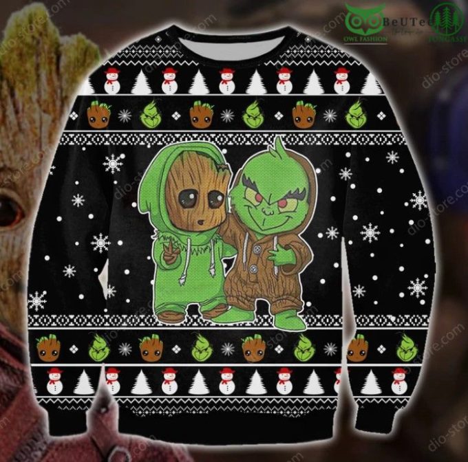 Groot And Grinches Funny Christmas Ugly Sweater