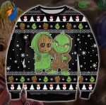 Groot And Grinches Funny Christmas Ugly Sweater Groot And Grinches Funny Christmas Ugly Sweater