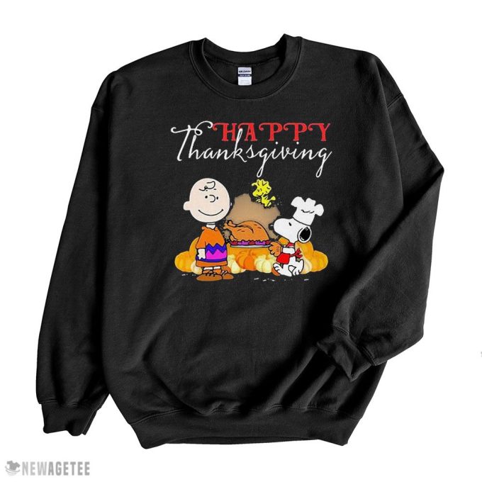 Get Festive with Happy Thanksgiving Snoopy Charlie Peanuts Shirt – Perfect for Thanksgiving and Halloween!