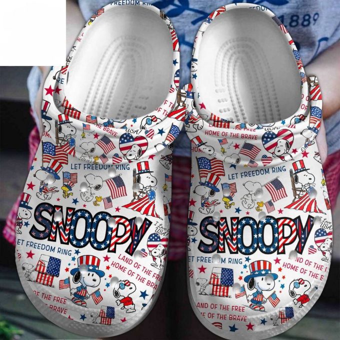 Happy The Fourth Of July Snoopy Unisex Clogs Happy The Fourth Of July Snoopy Unisex Clogs