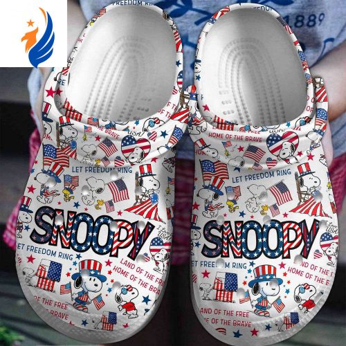 Happy The Fourth Of July Snoopy Unisex Clogs