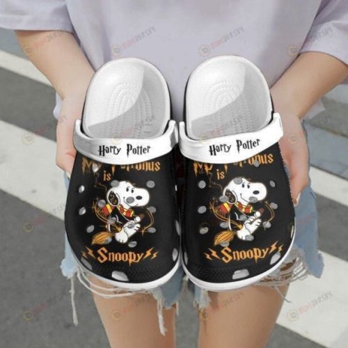 Harry Potter Snoopy Pattern Clogs-Slippers-Slippers Classic Clogs Shoes In Black