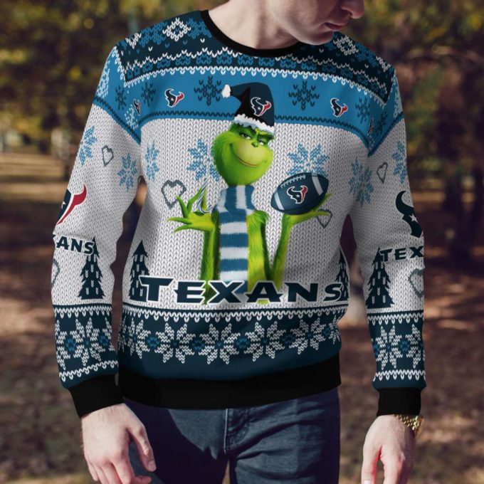 Houston Texans The Grinches Christmas AOP Ugly Sweater