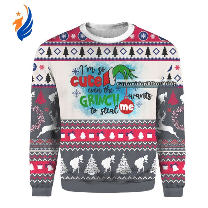 I’m So Cute Even the Grinches Want to Stole Me Ugly Sweater, Funny Grinches Ugly Christmas Sweater Over Print, 2022 Christmas Ugly Sweater 3D I’m So Cute Even the Grinches Want to Stole Me Ugly Sweater, Funny Grinches Ugly Christmas Sweater Over Print, 2022 Christmas Ugly Sweater 3D