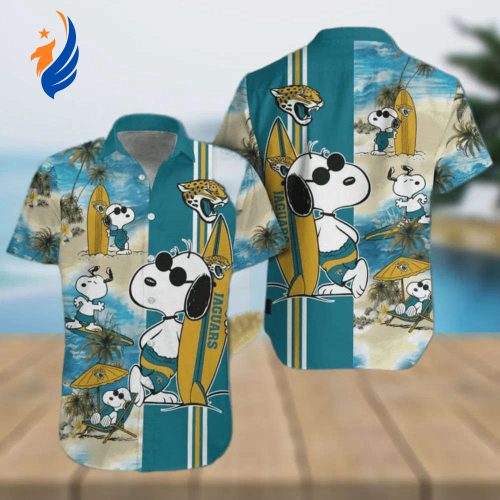 Stylish Jacksonville Jaguars Snoopy Hawaiian Shirt – Tropical Vibes for NFL Fans! Stylish Jacksonville Jaguars Snoopy Hawaiian Shirt – Tropical Vibes for NFL Fans!