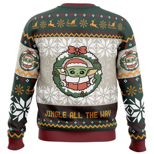 Jingle All The Way Mandalorian Star Wars Ugly Christmas Sweater Jingle All The Way Mandalorian Star Wars Ugly Christmas Sweater