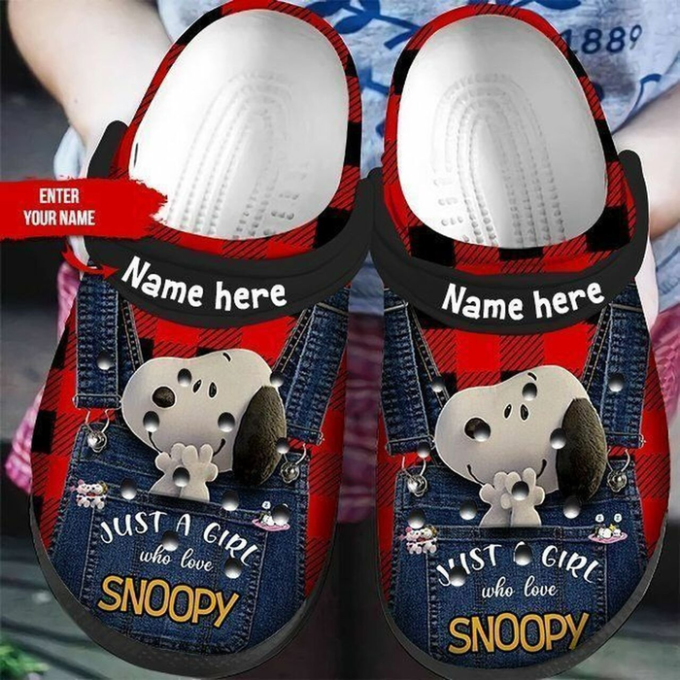 Just A Girl Who Love Snoopy Custom Clogs