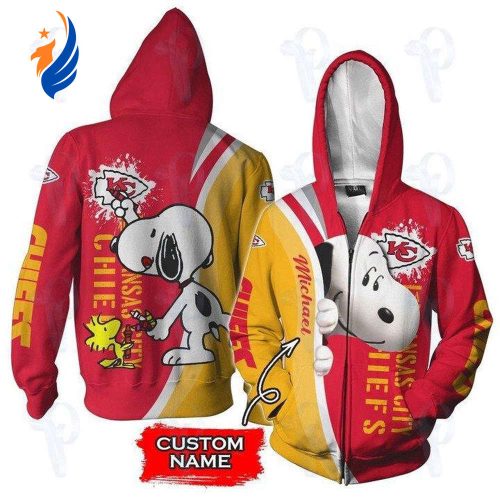 Kansas City Chiefs NFL Snoopy Personalized 3D All Over Print Hoodie, Zip Hoodie, Sweatshirt