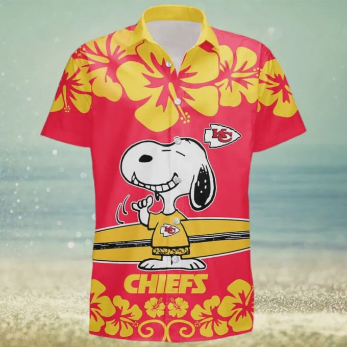 Get Game Day Ready with the Kansas City Chiefs Snoopy Hawaiian Shirt – Official NFL Merchandise