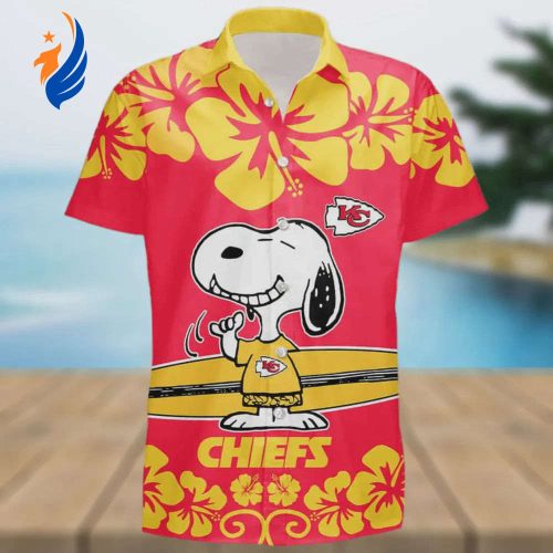 Shop Miami Dolphins Snoopy Graphic Hawaiian Shirt: Exclusive NFL Merchandise for Fans! Get Game Day Ready with the Kansas City Chiefs Snoopy Hawaiian Shirt - Official NFL Merchandise