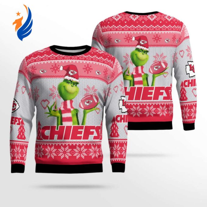 Kansas City Chiefs The Grinches Christmas AOP Ugly Sweater
