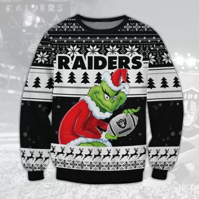 Las Vegas Raiders Grinches Ugly Sweater
