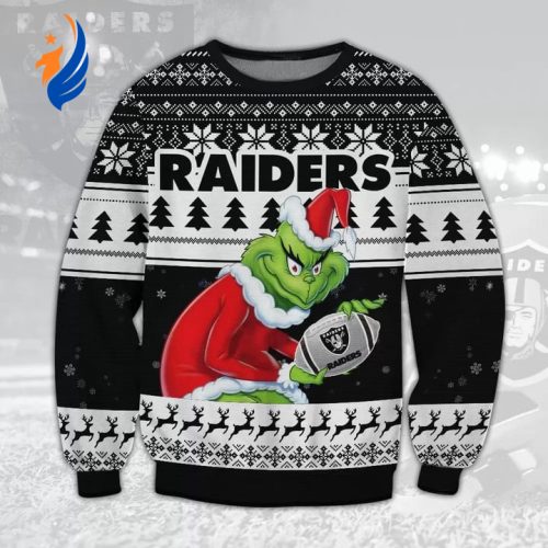 Las Vegas Raiders Grinches Ugly Sweater Las Vegas Raiders Grinches Ugly Sweater
