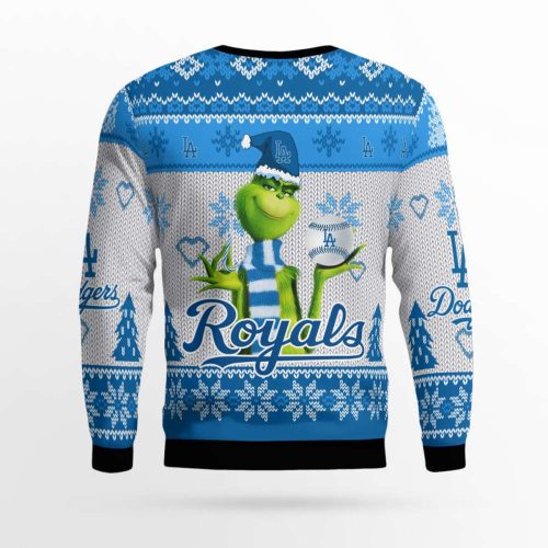 Los Angeles Dodgers The Grinches Christmas AOP Ugly Sweater Los Angeles Dodgers The Grinches Christmas AOP Ugly Sweater