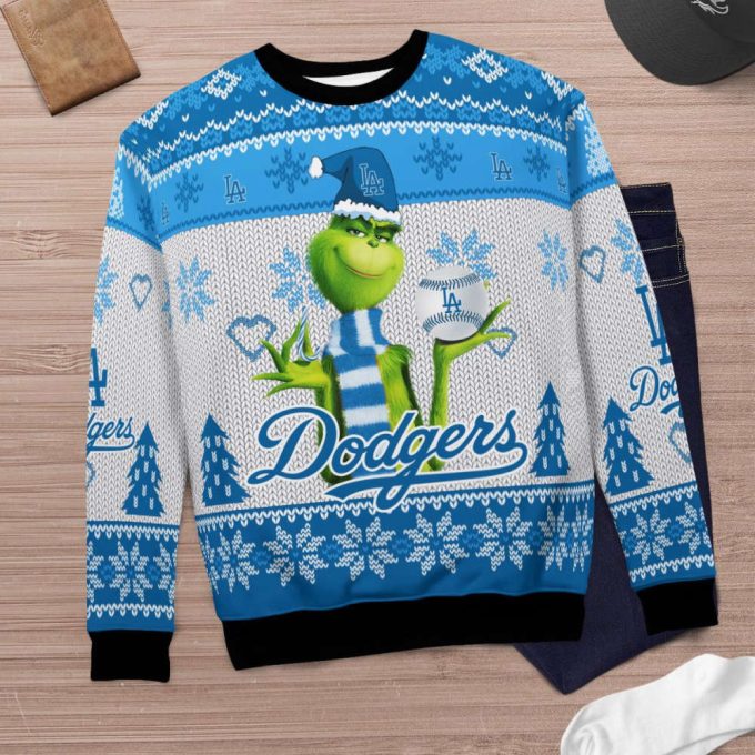 Los Angeles Dodgers The Grinches Christmas AOP Ugly Sweater