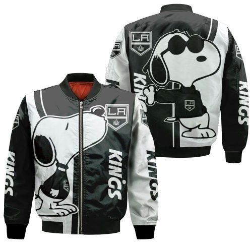 Los Angeles Kings Snoopy Lover Bomber Jacket Los Angeles Kings Snoopy Lover Bomber Jacket