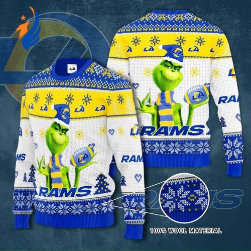 Los Angeles Rams Grinches Knit Ugly Christmas sweater