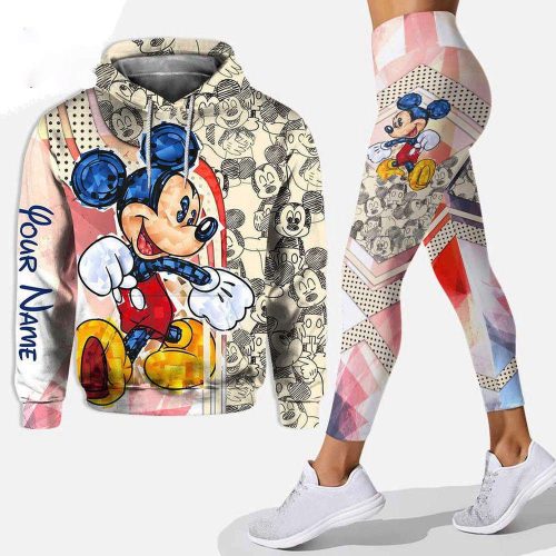 Luxury Personalized Mickey Mouse Hoodie Leggings 3D Set All Over Print Luxury Personalized Mickey Mouse Hoodie Leggings 3D Set All Over Print