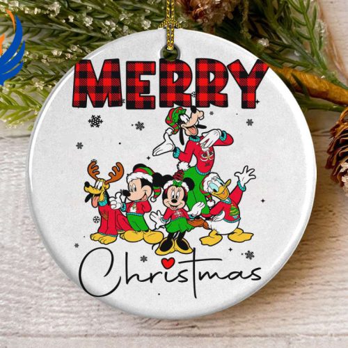 Merry Christmas Mickey Minnie Pluto Daisy Duck Ornament Merry Christmas Mickey Minnie Pluto Daisy Duck Ornament