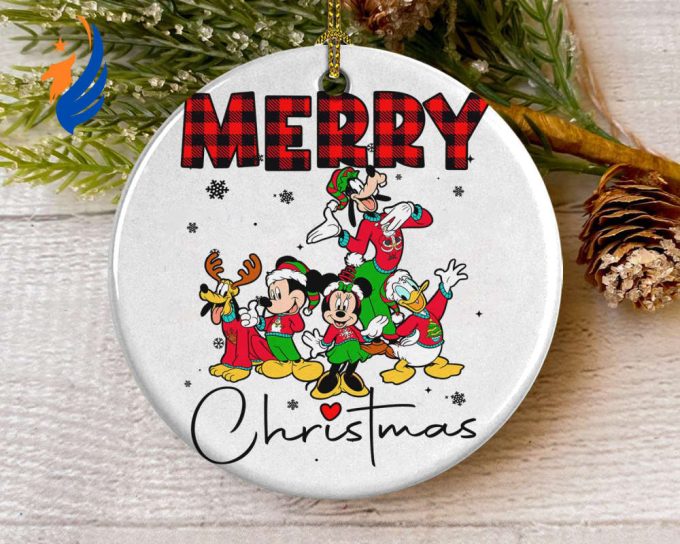 Merry Christmas Mickey Minnie Pluto Daisy Duck Ornament Merry Christmas Mickey Minnie Pluto Daisy Duck Ornament