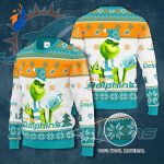 Miami Dolphins Grinches Knit Ugly Christmas sweater