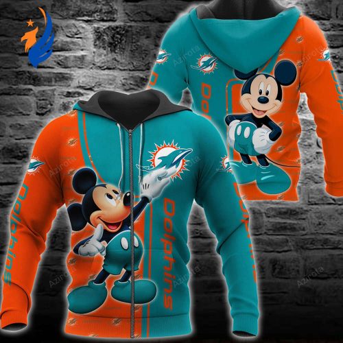 Miami Dolphins Mickey Mouse Disney Men And Women 3d Full Printing Hoodie Miami Dolphins Mickey Mouse Disney Men And Women 3d Full Printing Hoodie