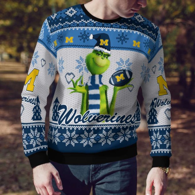 Michigan Wolverines The Grinches Christmas AOP Ugly Sweater