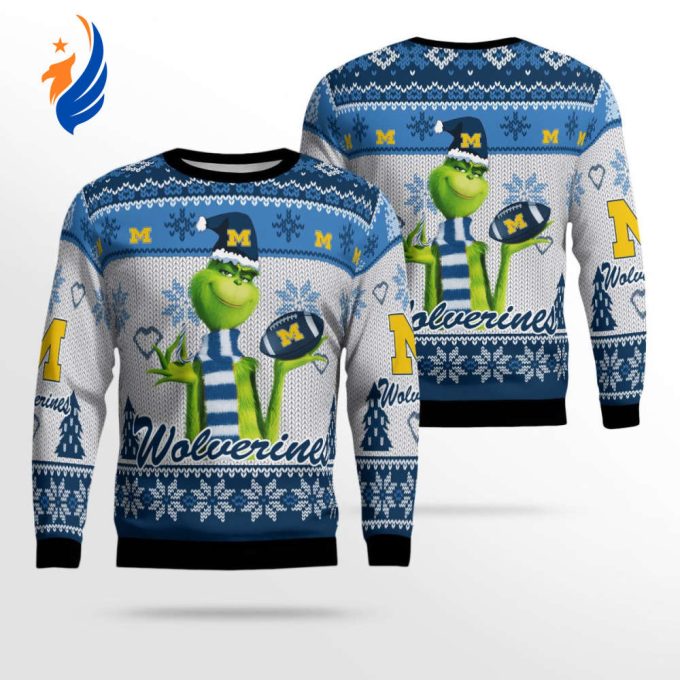 Michigan Wolverines The Grinches Christmas AOP Ugly Sweater Michigan Wolverines The Grinches Christmas AOP Ugly Sweater