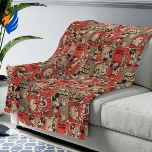Mickey And Minnie Mouse Fleece Blanket Gift For Fan, Premium Comfy Sofa Throw 92 – Blanket Home Decor Gift