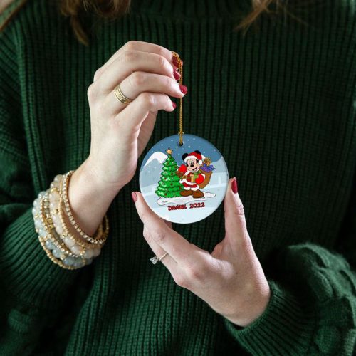 Mickey Christmas Ornament, Mickey Mouse Santa Ornament Mickey Christmas Ornament, Mickey Mouse Santa Ornament