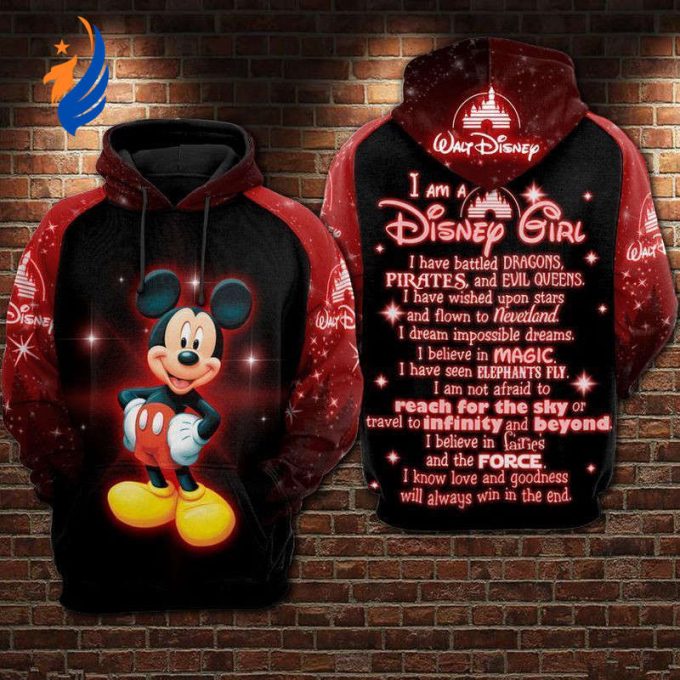 Mickey I Am A Disney Girl Red Over Print 3d Hoodie Zip Hoodie 326 Mickey I Am A Disney Girl Red Over Print 3d Hoodie Zip Hoodie 326