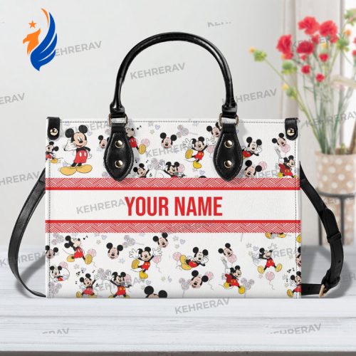 Mickey Disney Hoodie Dress Casual Comfort Dress – Gift for Women – Gift for Women Mickey Leather bag Handbag, Mickey Women Bags Purses, Mickey Lover's Handbag, Custom Leather Bag,Woman Handbag, Handmade Bag,Vintage Bag