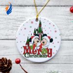 Mickey Minnie Christmas Ornament, Disney Castle Ornament