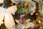 Mickey Minnie Kiss Christmas Ornament Personalized, Christmas Disney Couple Ornament
