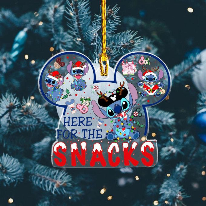 Mickey Mouse And Stitch Christmas Ornament, Stitch Christmas Ornament