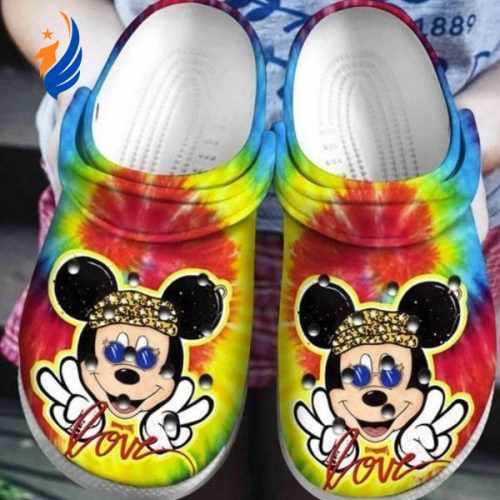 Mickey Mouse Happy Moment Pattern Clogs-Slippers-Slippers Classic Clogs Shoes In Colorful