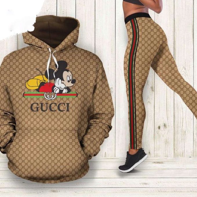 Mickey Mouse Hoodie Leggings Set All Over Print