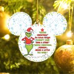 Mickey Mouse x Gr*nch Perhaps Christmas Means a Little Bit More Ornament, 2022 Christmas