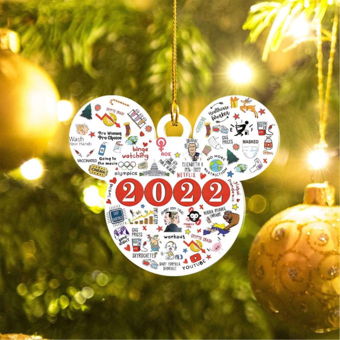 Mickey Mouse Year in Review Christmas Ornament 2022 Ornament