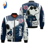 Minnesota Twins Snoopy Lover Bomber Jacket  – Gift for Men Women