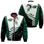 Minnesota Wild Snoopy For Fans Bomber Jacket  – Gift for Men Women